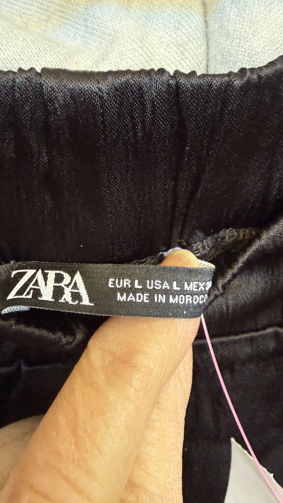 Satin Cargo Straight Leg Pants