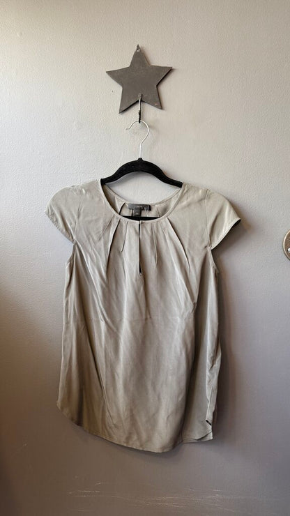 Silk Cap Sleeve Blouse