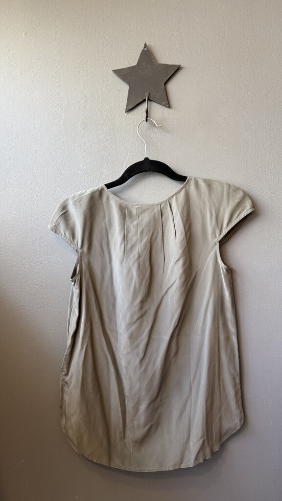 Silk Cap Sleeve Blouse