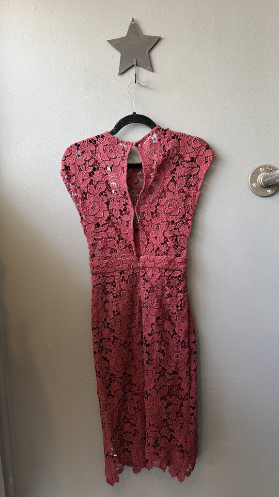 Lace Overlay Sheath Dress
