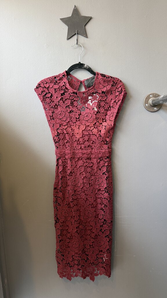 Lace Overlay Sheath Dress
