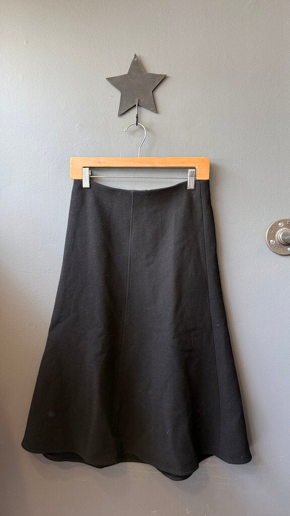 Italian Double Cloth Flare Midi Skirt