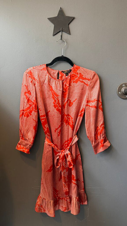 Silk Belted Shift Dress