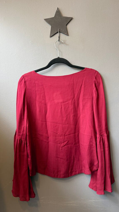 Silk Bell Sleeve Blouse