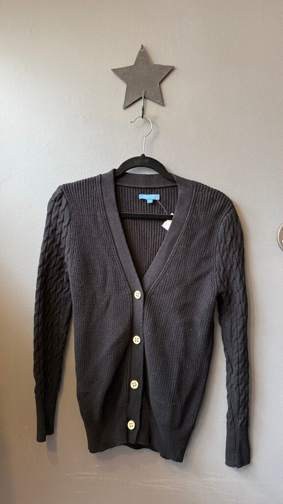 Cotton Cashmere Ribbed Cardigan Sweater