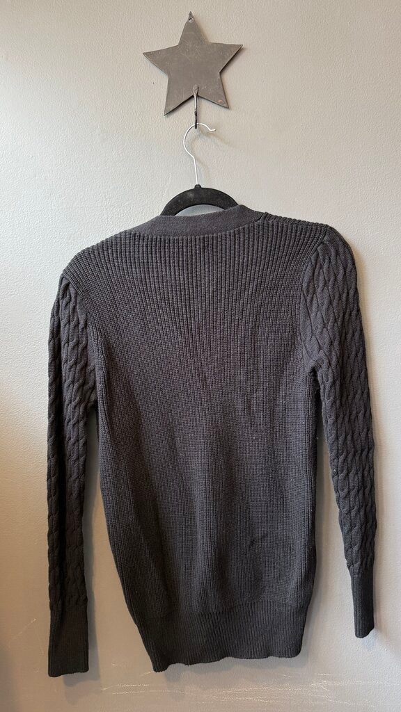 Cotton Cashmere Ribbed Cardigan Sweater