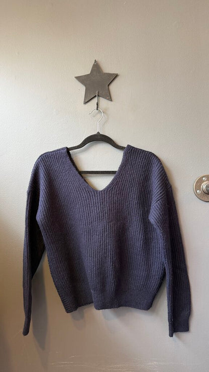 Ribbed Knot Back Sweater