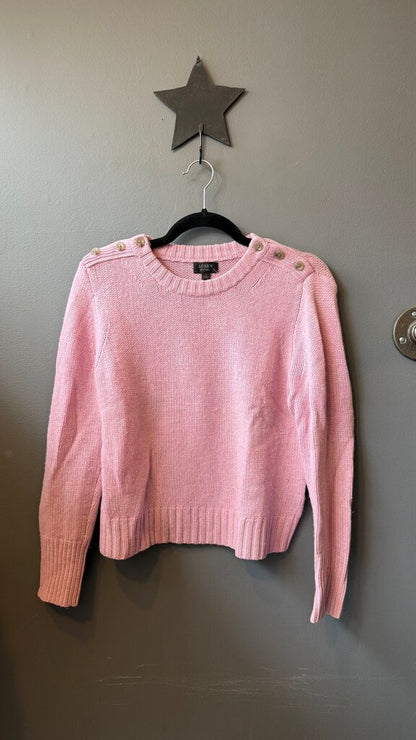 Cashmere Button Shoulder Sweater