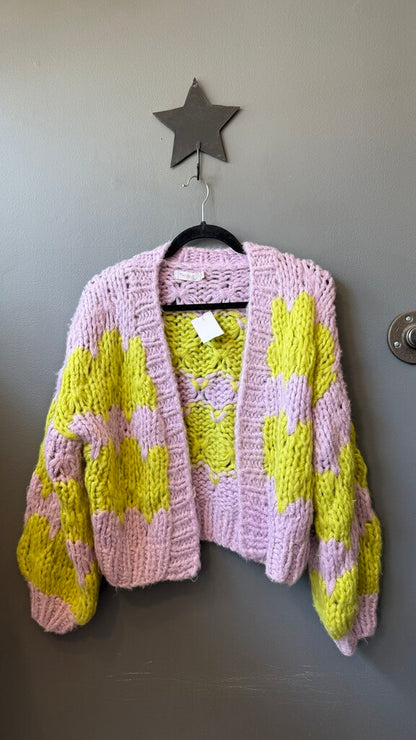 Chunky Knit Open Cardigan Sweater