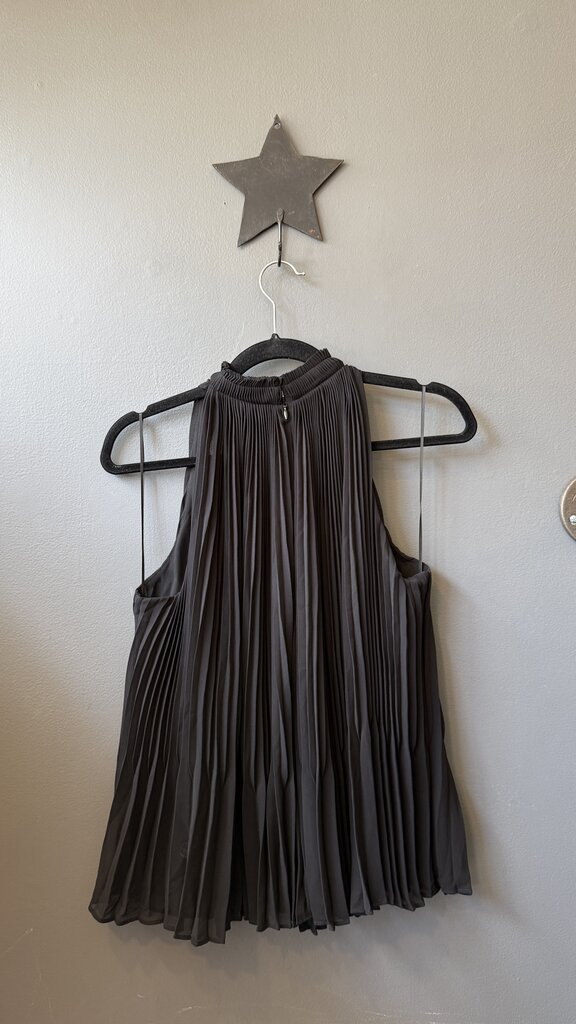 Pleated Swing High Neck Tank