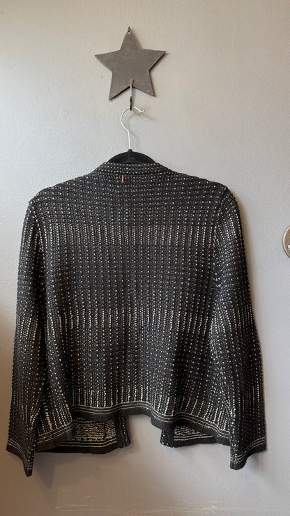 Metallic Knit Lady Jacket Cardigan