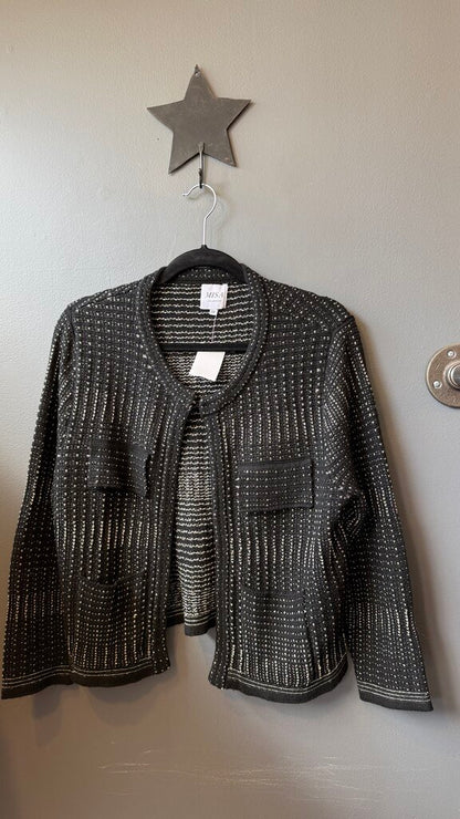 Metallic Knit Lady Jacket Cardigan
