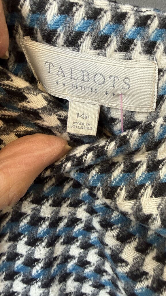 Petite Houndstooth Woolen Skirt