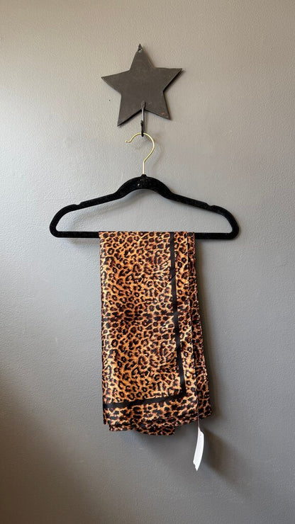 Satin Leopard Square Scarf