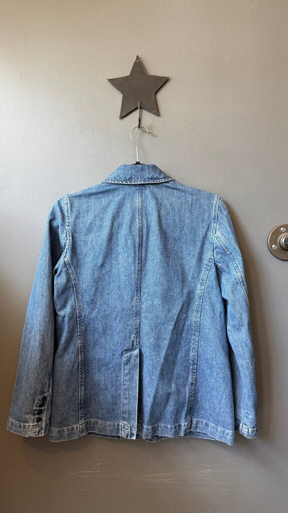 Petite Blazer Style Jean Jacket