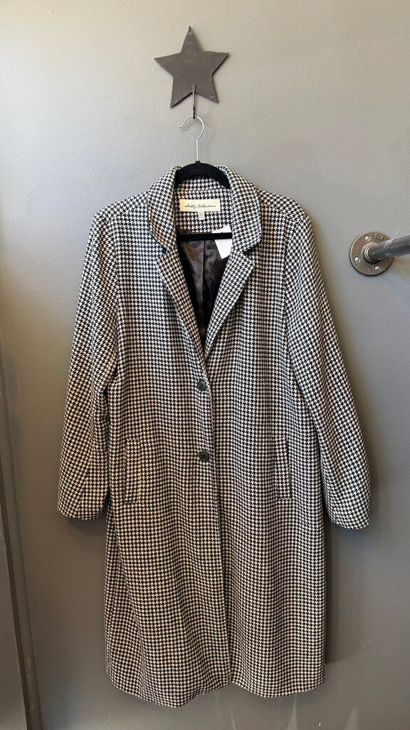 Houndstooth Long Coat