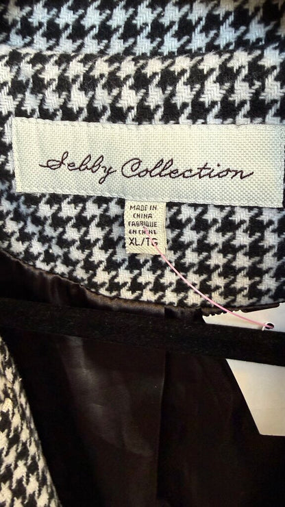 Houndstooth Long Coat