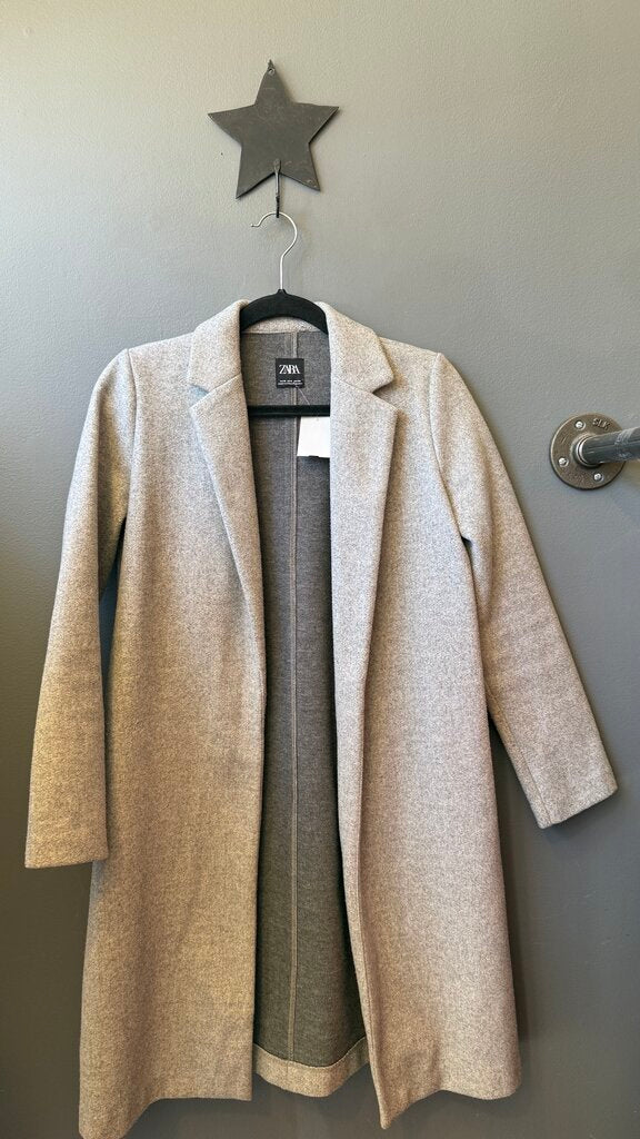 Open Woolen Long Jacket