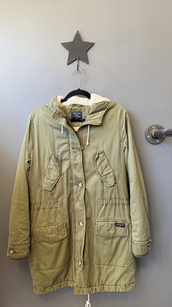 Sherpa Lined Canvas Hooded Jacket