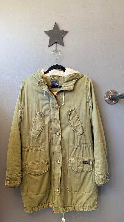 Sherpa Lined Canvas Hooded Jacket