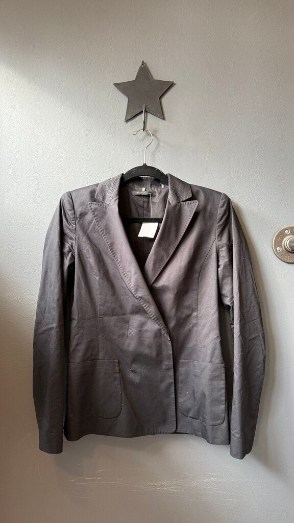 Double Breasted Sateen Blazer