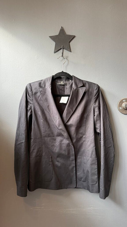Double Breasted Sateen Blazer