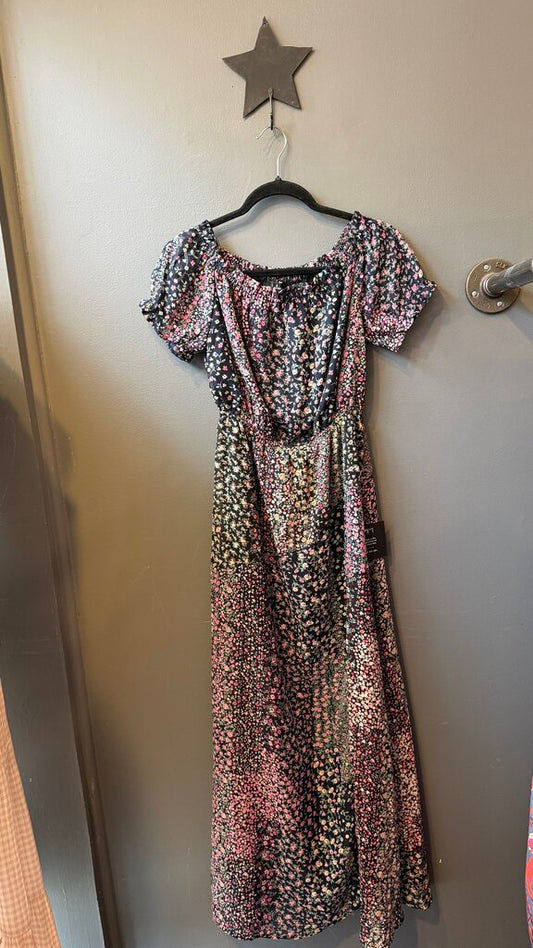 Off the Shoulder Floral Maxi Dress