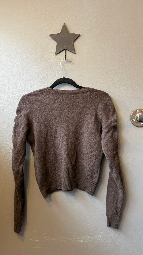 Ruched Sleeve Cashmere Sweater