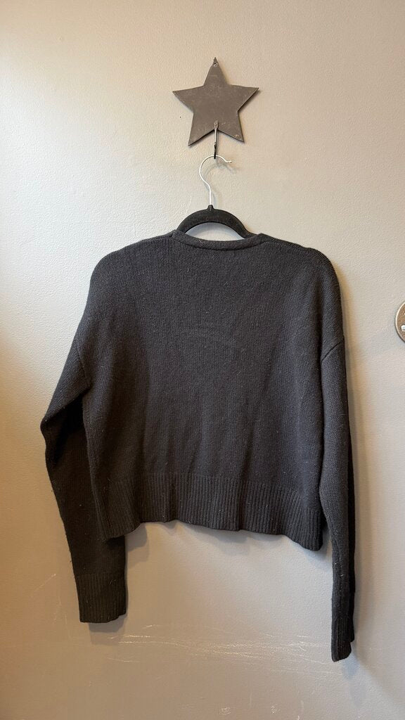 Cashmere Boxy Crop Cardigan Sweater