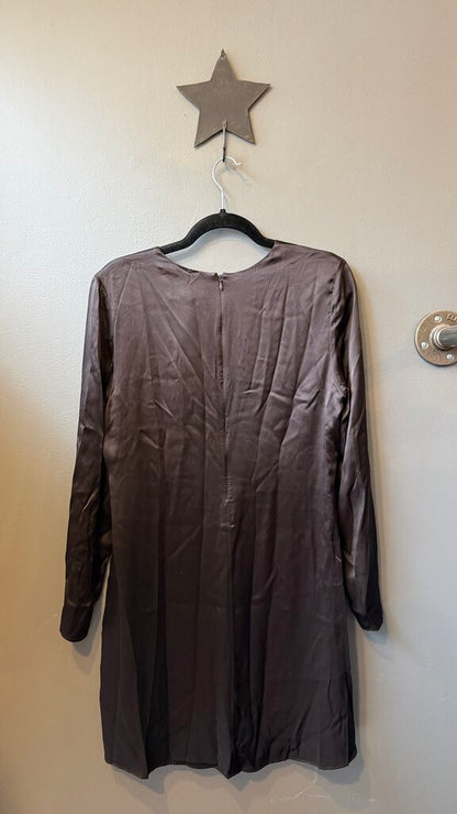 Satin Longsleeve Shift Dress