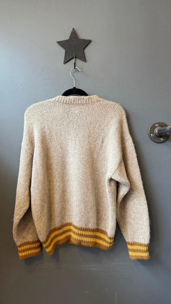 Mother Varsity Letter Alpaca Blend Sweater