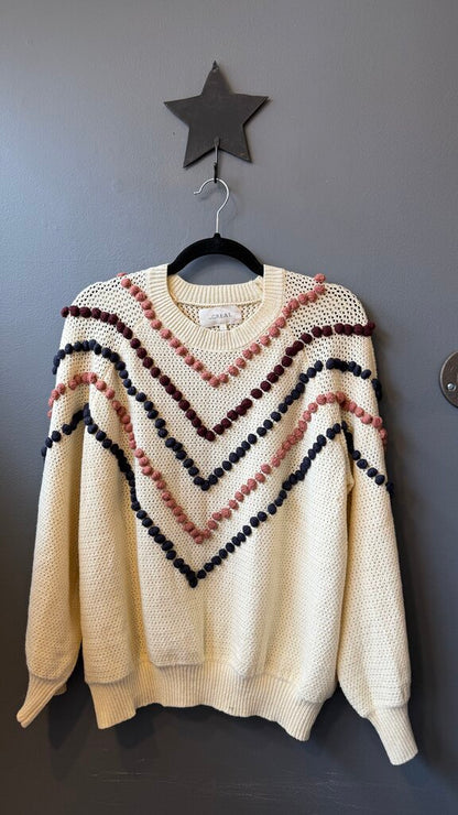 Pom Pom Knit Sweater
