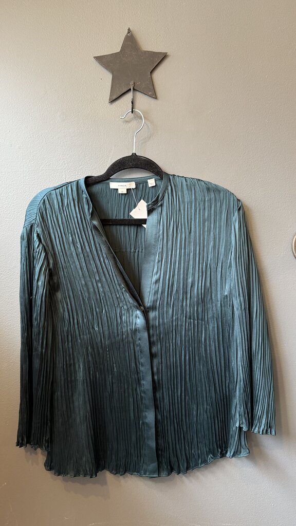 Pleated Satin Blouse