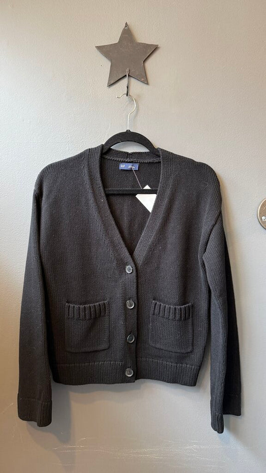 Cotton Pocket Front Cardigan Sweater