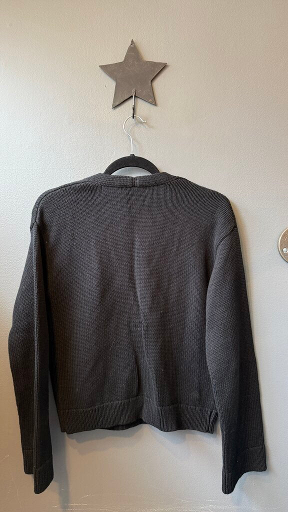 Cotton Pocket Front Cardigan Sweater
