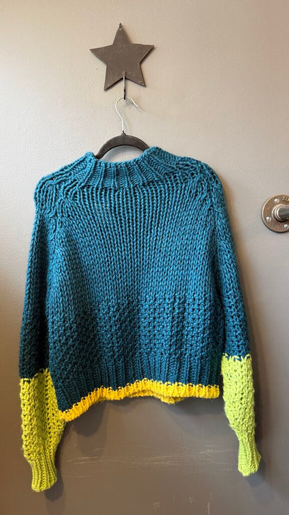 Wool Blend Chunky Mockneck Sweater