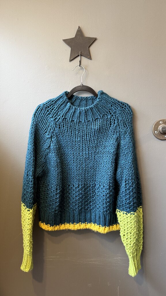 Wool Blend Chunky Mockneck Sweater