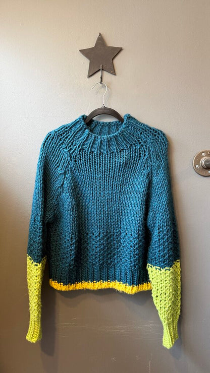 Wool Blend Chunky Mockneck Sweater
