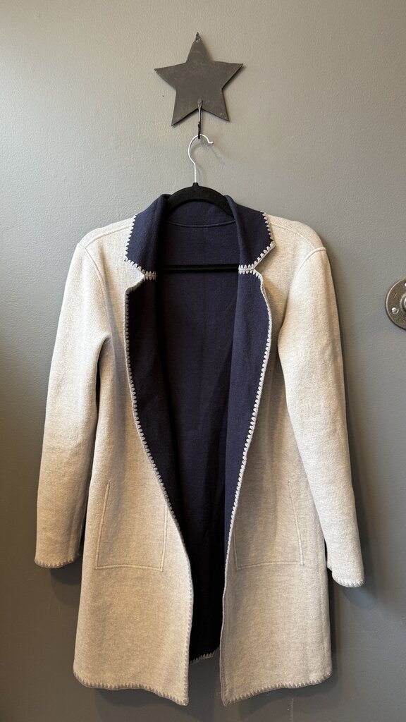 Reversible Long Cardigan Sweater Jacket