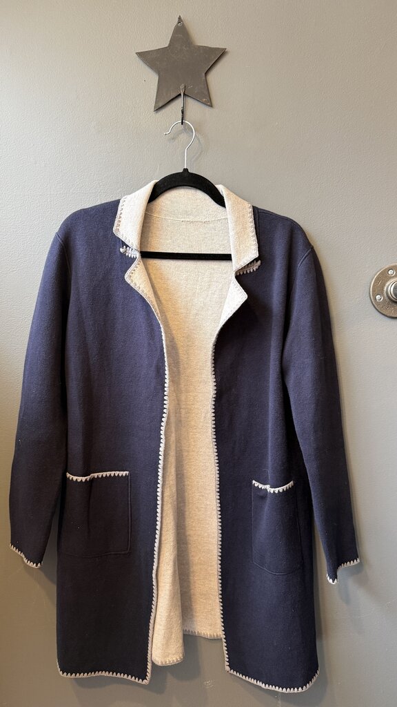 Reversible Long Cardigan Sweater Jacket