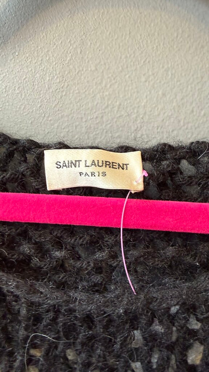 Wool Mohair Stripe Bulky Sweater