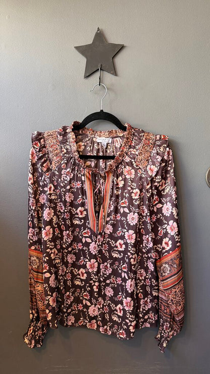 Satin Floral Blouse