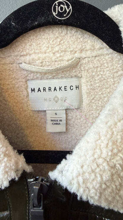 Faux Shearling Patent Jacket