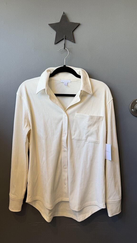 Ribbed Button Up Shirt