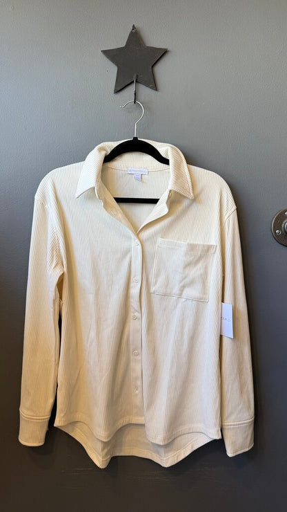 Ribbed Button Up Shirt