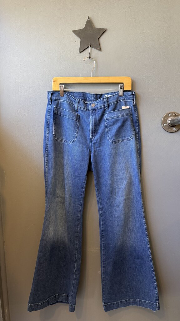 Patch Pocket Flare Jeans