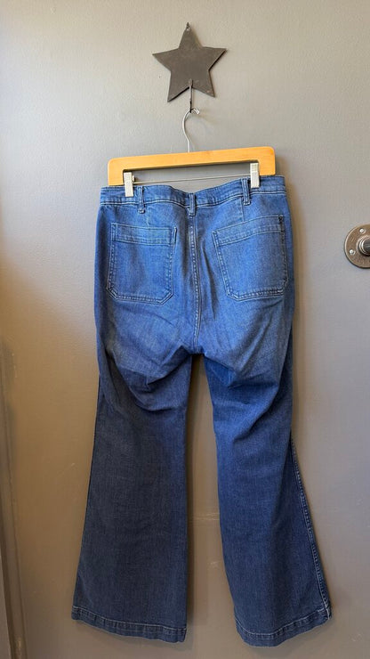 Patch Pocket Flare Jeans