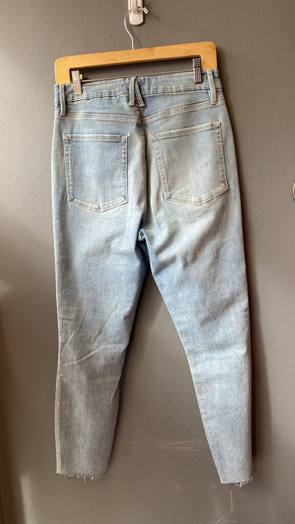 Crop Raw Edge Skinny Jeans